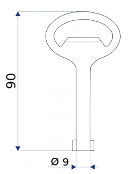 Schlüssel C für Doppelbart 3